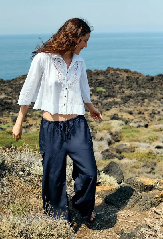 Ciao Lucia Long Sleeve Tops Cezanne White Cotton Bracelet Sleeve Top 8211 Women