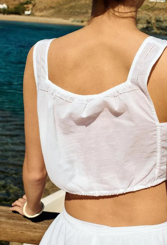Ciao Lucia Sleeveless Tops Antonio Top White 8211 Women
