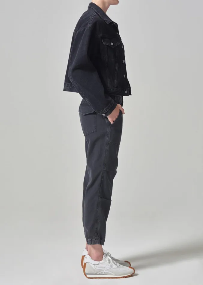 Citizens Of Humanity Agni Utility Trouser In Washed Black Women Pants