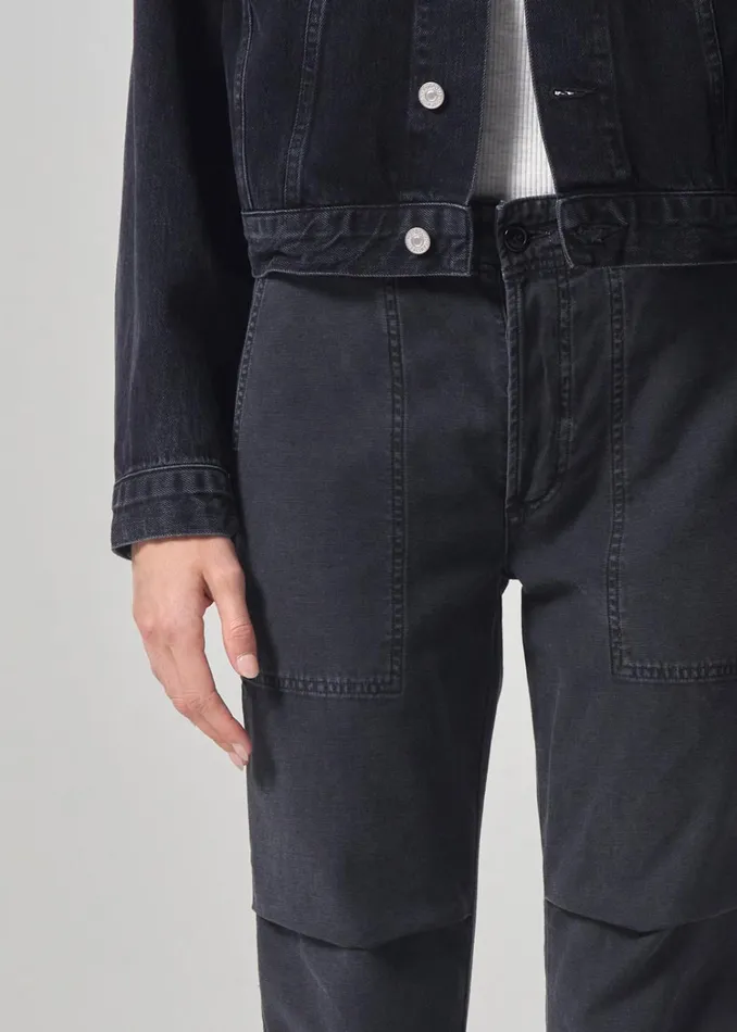 Citizens Of Humanity Agni Utility Trouser In Washed Black Women Pants