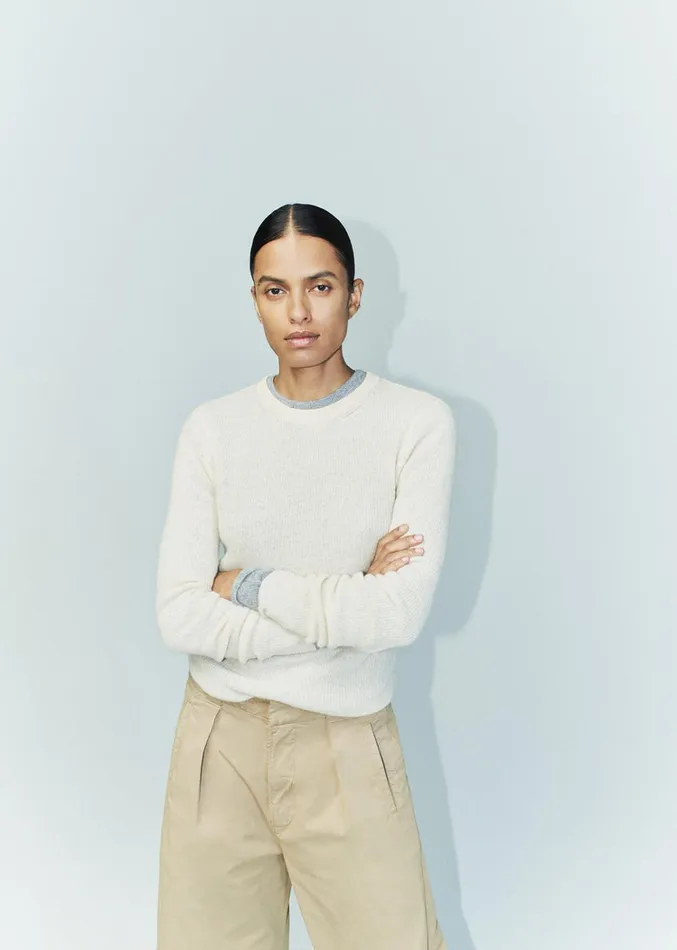 Citizens Of Humanity Alessia Crewneck Sweater In Cream Women Tops