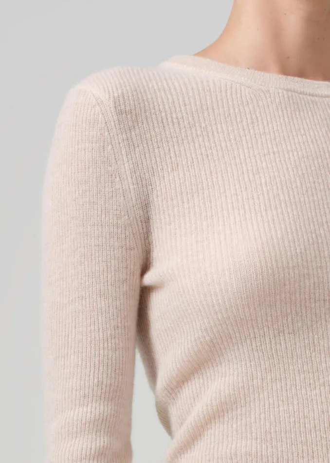 Citizens Of Humanity Alessia Crewneck Sweater In Cream Women Tops