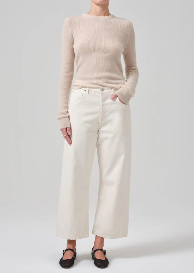 Citizens Of Humanity Alessia Crewneck Sweater In Cream Women Tops