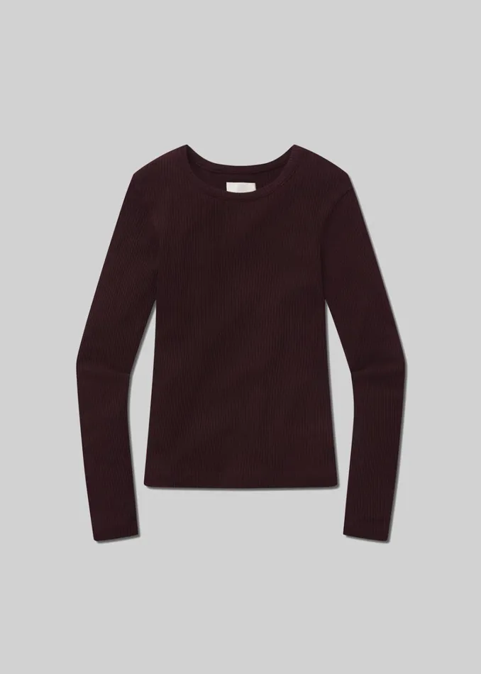 Citizens Of Humanity Bina Crewneck In Burgundy Women Tops