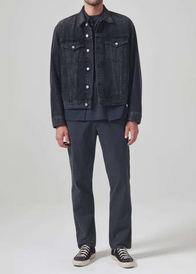 Citizens Of Humanity Elijah Straight Parachute Chino In Peppercorn Men Pants