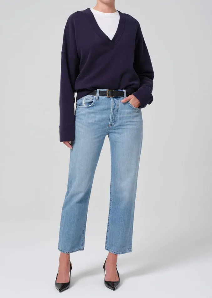 Citizens Of Humanity Emery Crop Relaxed Straight In Starsign Women Jeans