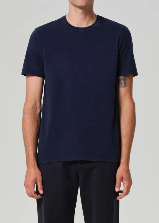 Citizens Of Humanity Everyday Short Sleeve Tee In Midnight Men Shirts