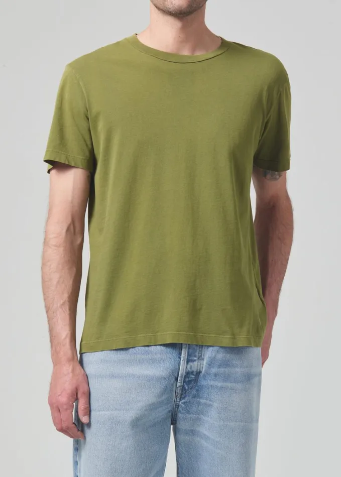 Citizens Of Humanity Everyday Short Sleeve Tee In Moss Men Shirts