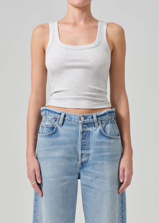 Citizens Of Humanity Faye Tank In Heather Grey Women Tops