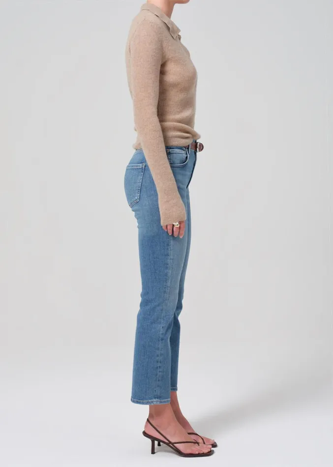 Citizens Of Humanity Isola Mid Rise Cropped Boot In Splendor Women Jeans