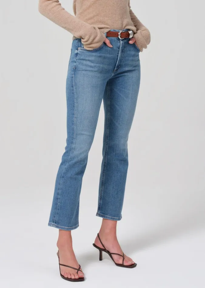 Citizens Of Humanity Isola Mid Rise Cropped Boot In Splendor Women Jeans