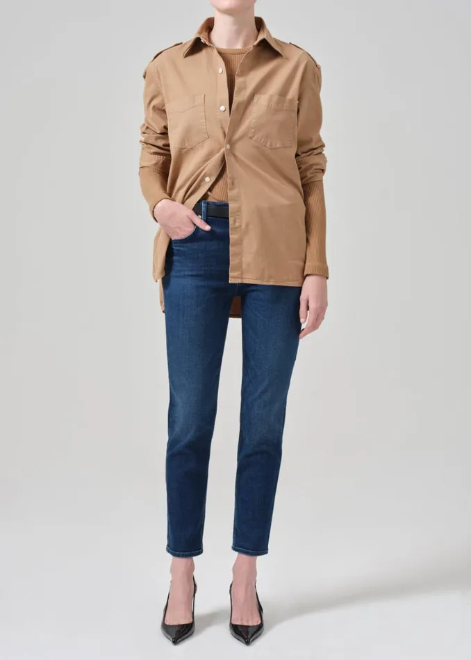 Citizens Of Humanity Isola Slim Crop In Regency Women Petite