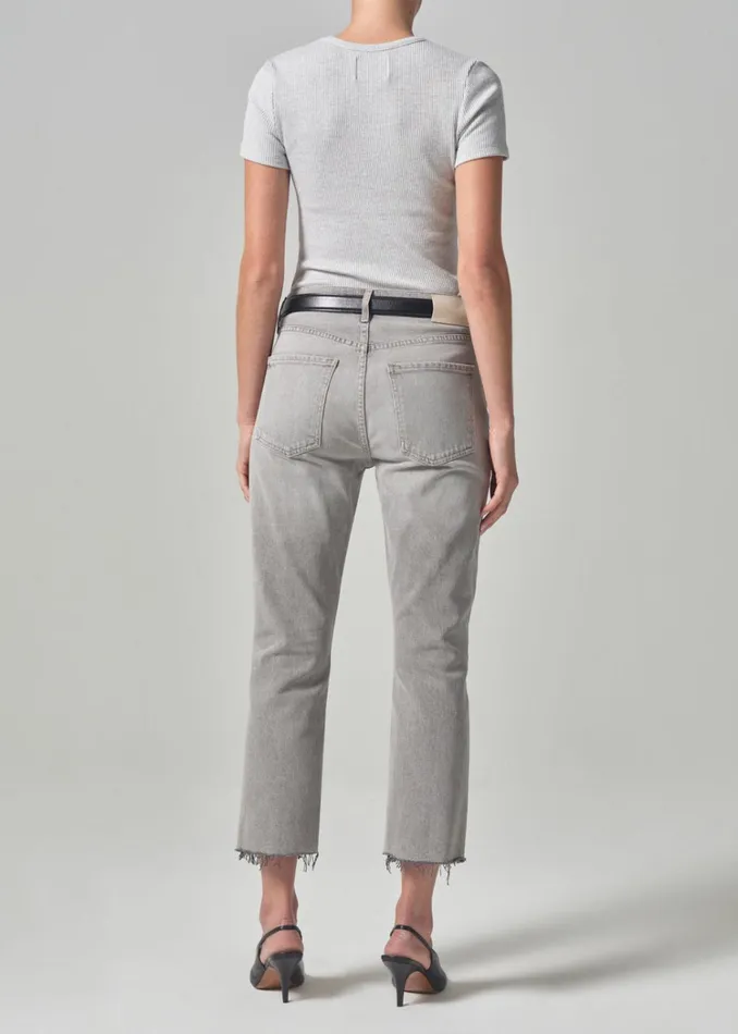 Citizens Of Humanity Isola Straight Crop In Quartz Grey Women Jeans