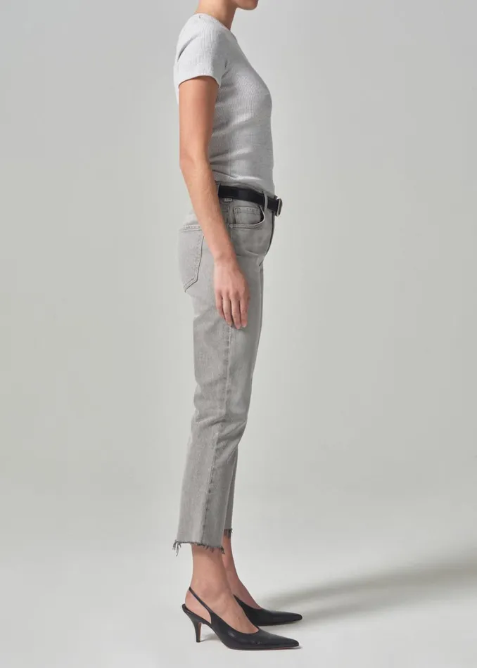 Citizens Of Humanity Isola Straight Crop In Quartz Grey Women Jeans