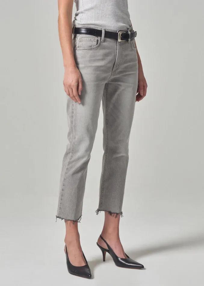 Citizens Of Humanity Isola Straight Crop In Quartz Grey Women Jeans