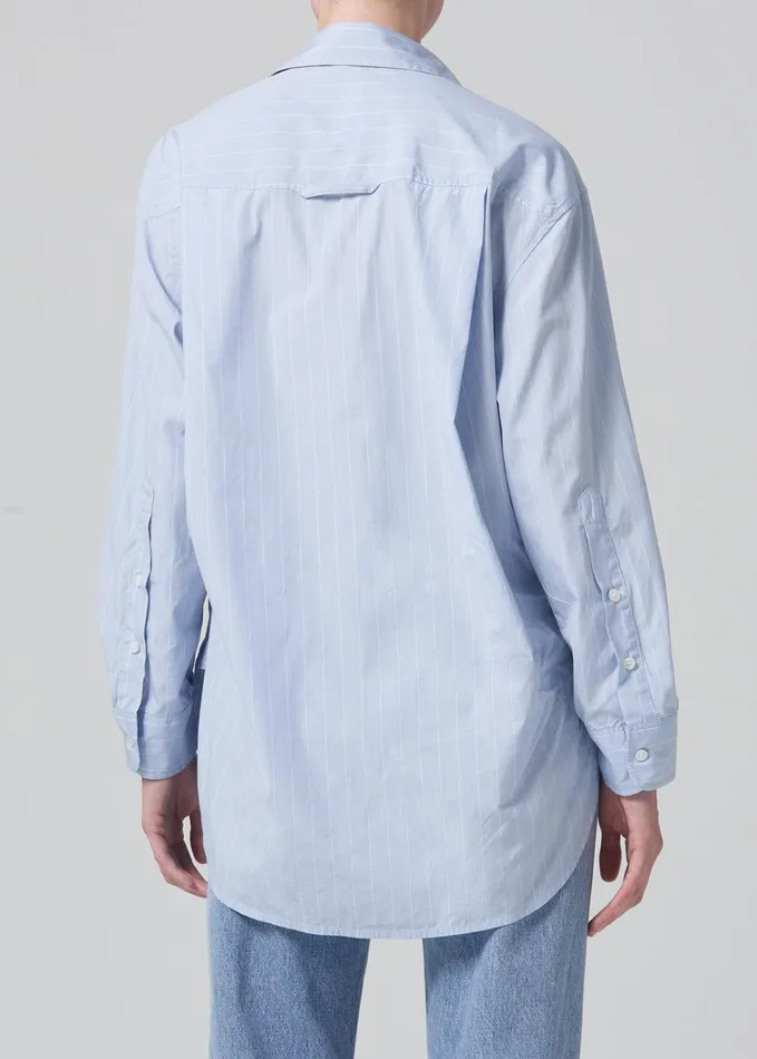 Citizens Of Humanity Kayla Shirt In Skyway Stripe Women Tops