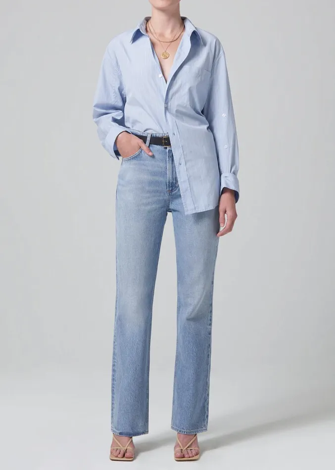 Citizens Of Humanity Kayla Shirt In Skyway Stripe Women Tops
