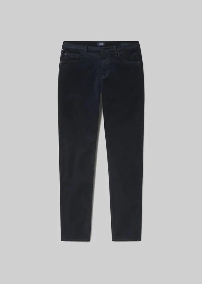 Citizens Of Humanity London Tapered Slim Velvet In Navy Men Pants