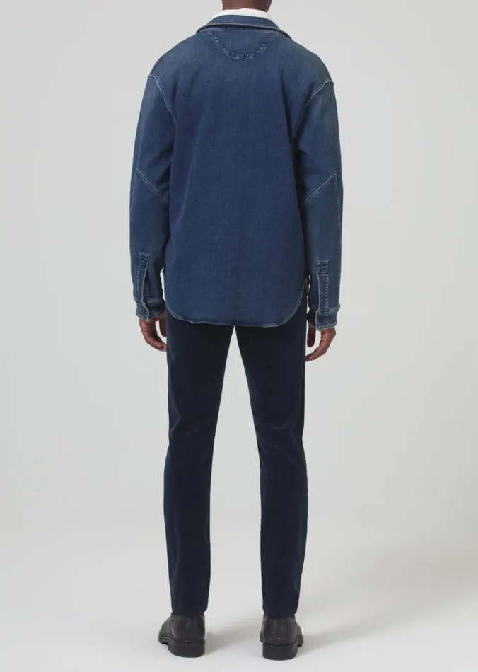 Citizens Of Humanity London Tapered Slim Velvet In Navy Men Pants