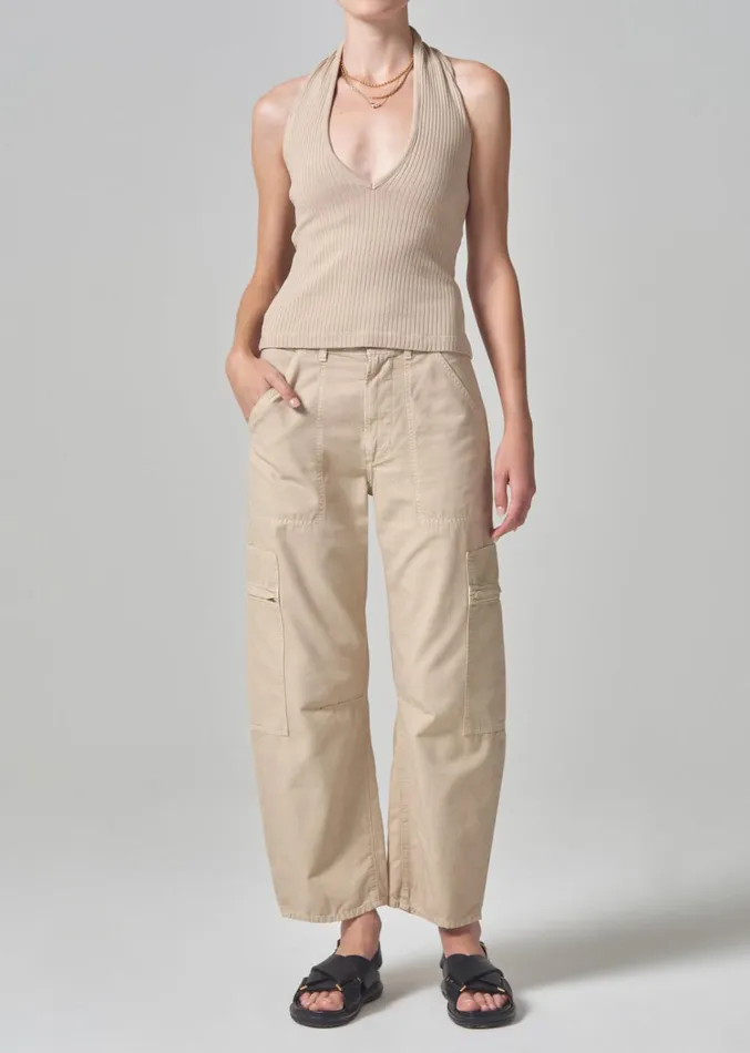 Citizens Of Humanity Marcelle Low Slung Easy Cargo In Taos Sand Women Pants