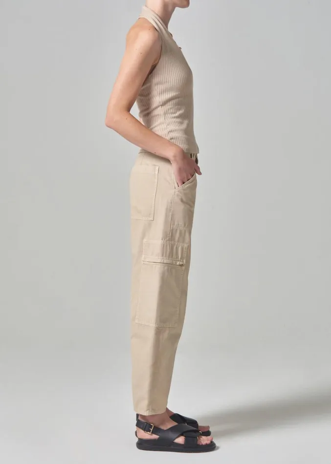 Citizens Of Humanity Marcelle Low Slung Easy Cargo In Taos Sand Women Pants