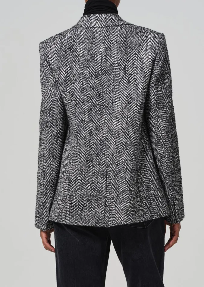 Citizens Of Humanity Matteau Blazer In Peppered Herringbone Women Jackets and Coats