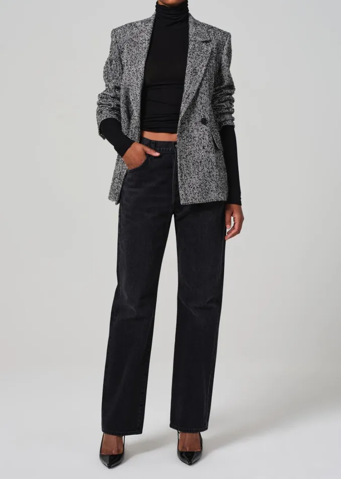 Citizens Of Humanity Matteau Blazer In Peppered Herringbone Women Jackets and Coats