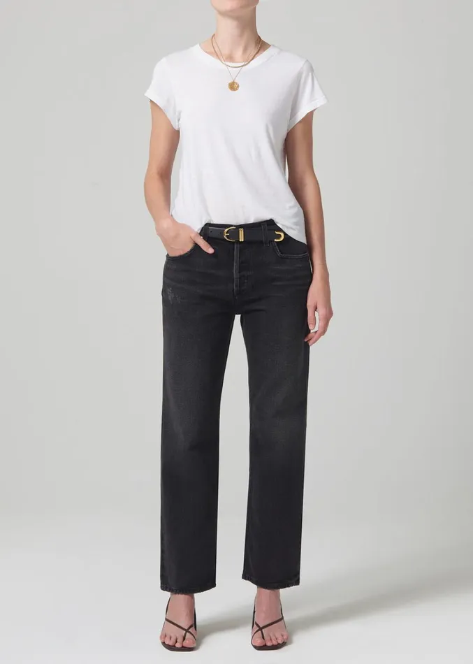 Citizens Of Humanity Neve Low Slung Relaxed In Obsidian Women Jeans