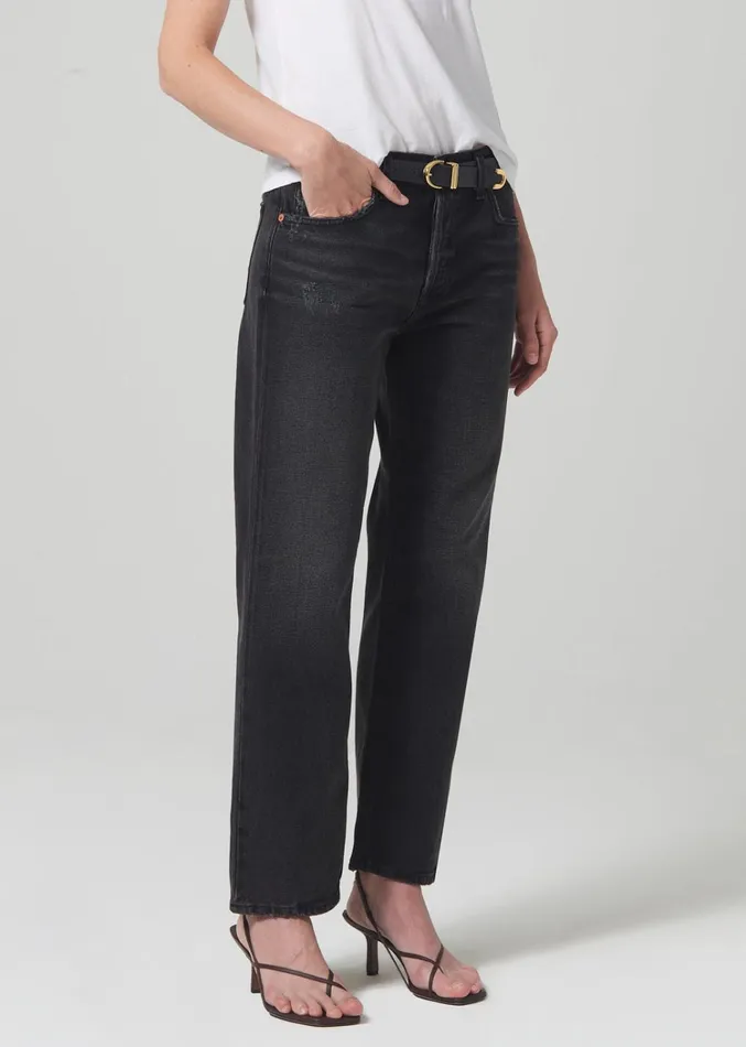 Citizens Of Humanity Neve Low Slung Relaxed In Obsidian Women Jeans