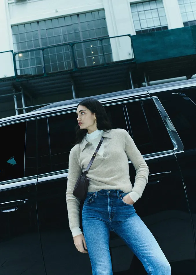 Citizens Of Humanity Simone Polo Sweater In Fawn Women Tops