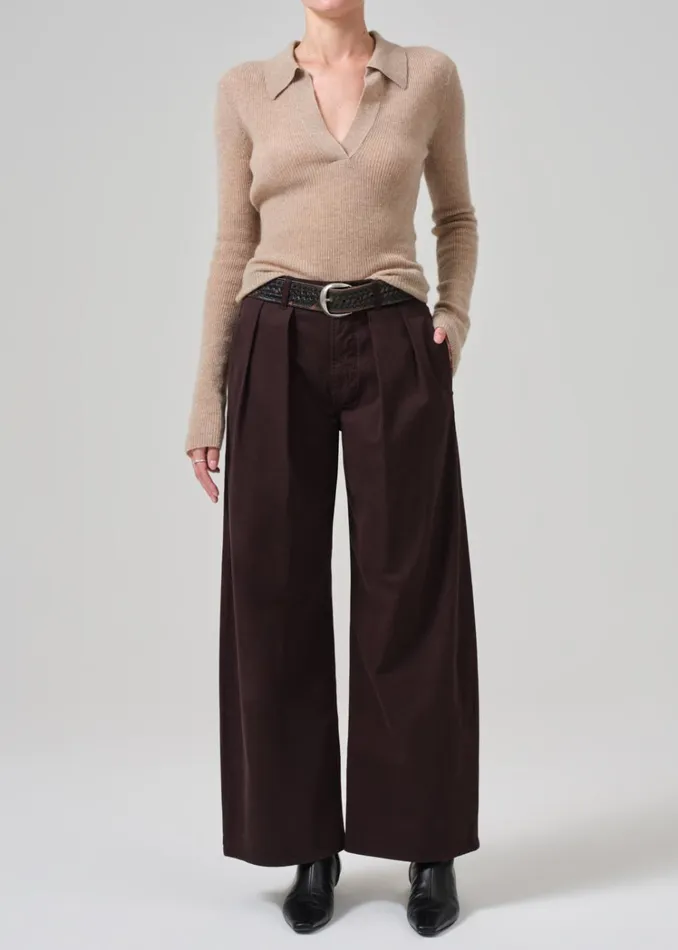 Citizens Of Humanity Simone Polo Sweater In Fawn Women Tops