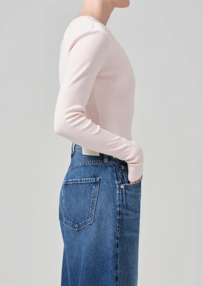 Citizens Of Humanity Varra Henley In Cameo Women Tops
