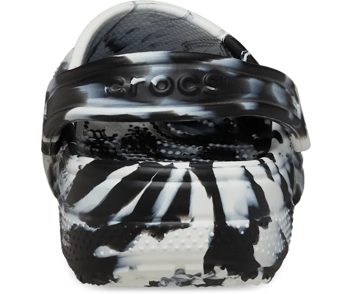 Classic Marbled Clog White Black Men Crocs Clogs