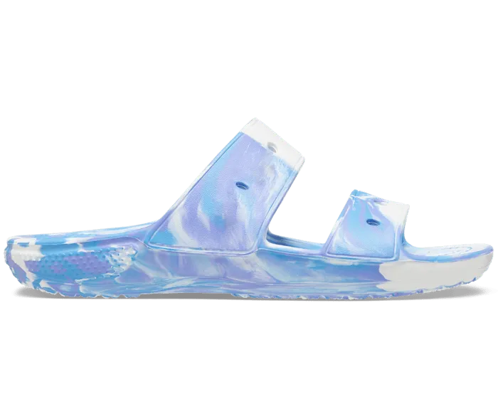 Classic Marbled Sandal White Oxygen Women Crocs Slides