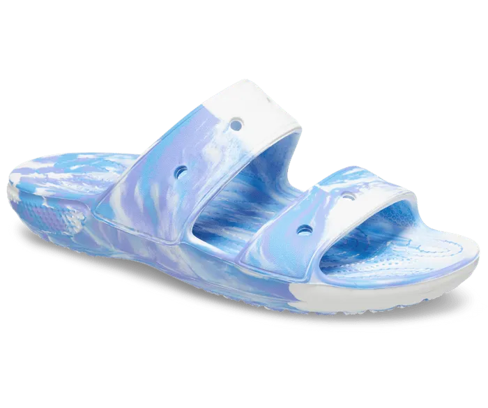 Classic Marbled Sandal White Oxygen Women Crocs Slides