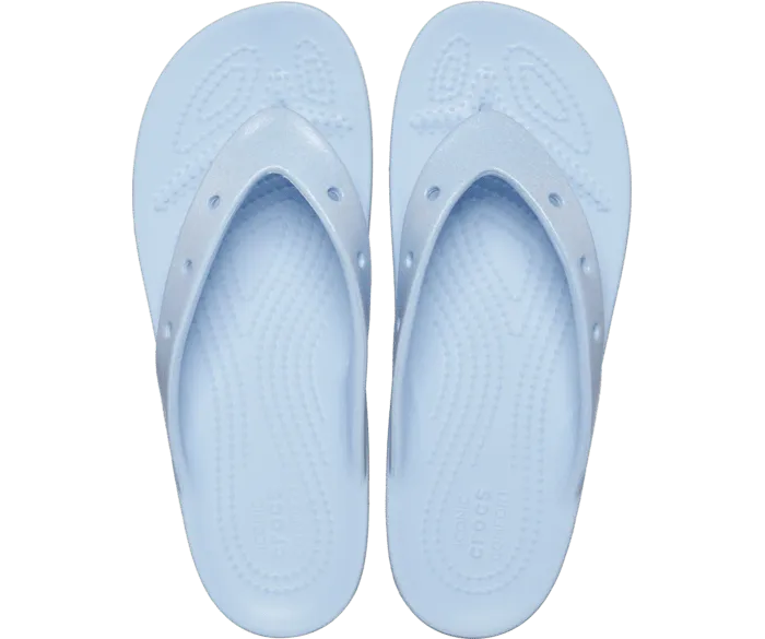 Classic Platform Meta Pearl Flip Blue Calcite Women Crocs Slides