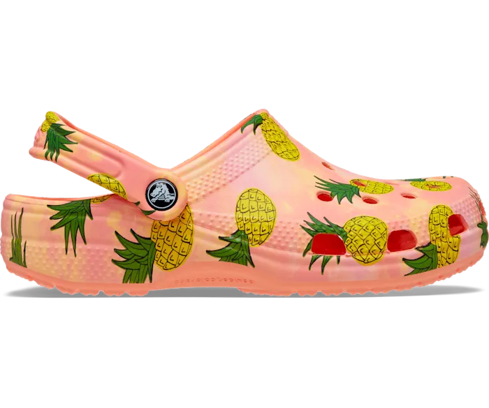 Classic Retro Resort Clog Papaya Multi Men Crocs Clogs