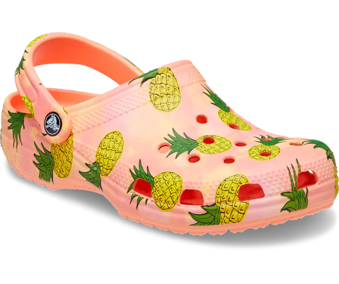 Classic Retro Resort Clog Papaya Multi Men Crocs Clogs