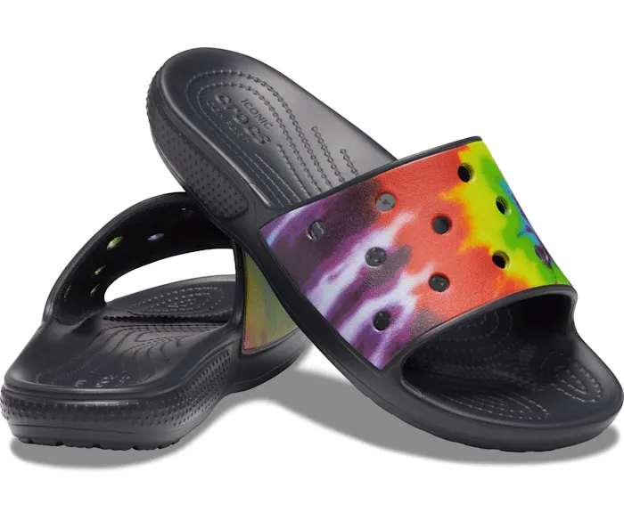 Classic TieDye Graphic Slide Multi Women Crocs Sandals