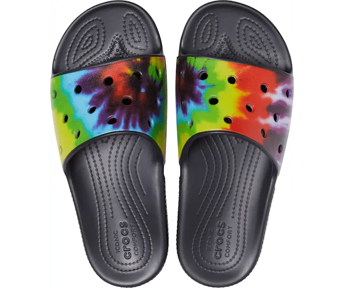 Classic TieDye Graphic Slide Multi Women Crocs Sandals