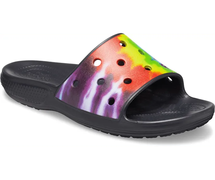 Classic TieDye Graphic Slide Multi Women Crocs Sandals