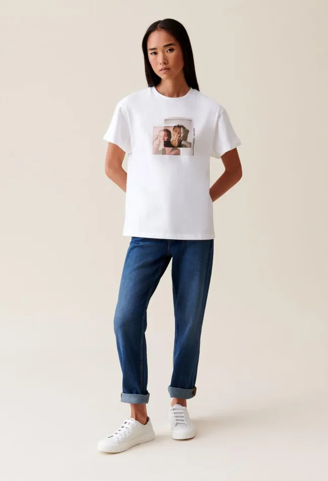 Claudie Pierlot 29 Me039s Of The Month TShirt 8211 052924 Ecru Women TShirts