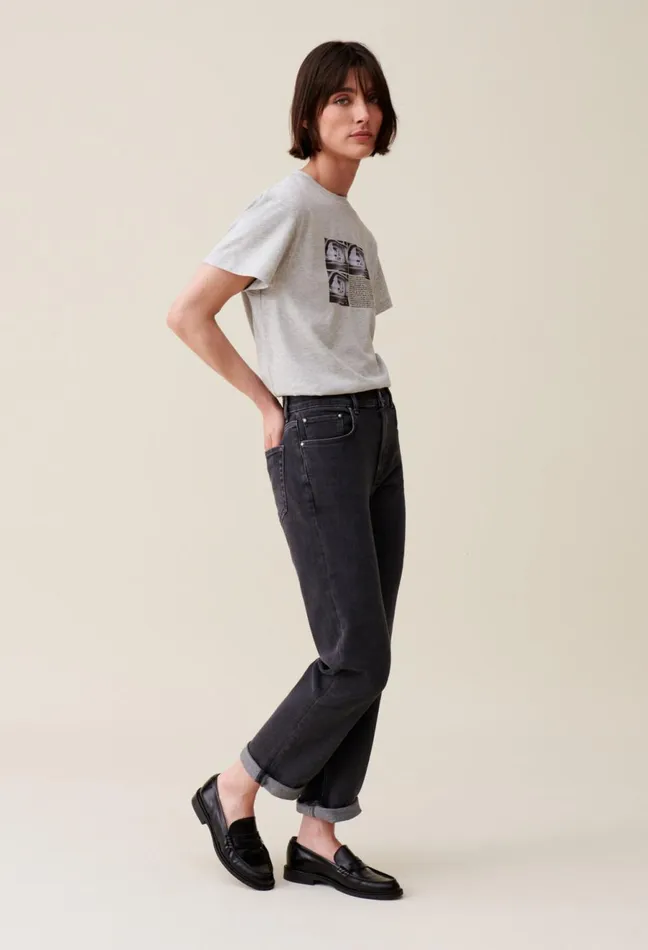 Claudie Pierlot 29 Me039s Of The Month TShirt 8211 062924 Mottled Grey Women TShirts Claudie Pierlot 29 Me039s Of The Month TShirt 8211 062924 Mottled Grey Women TShirts