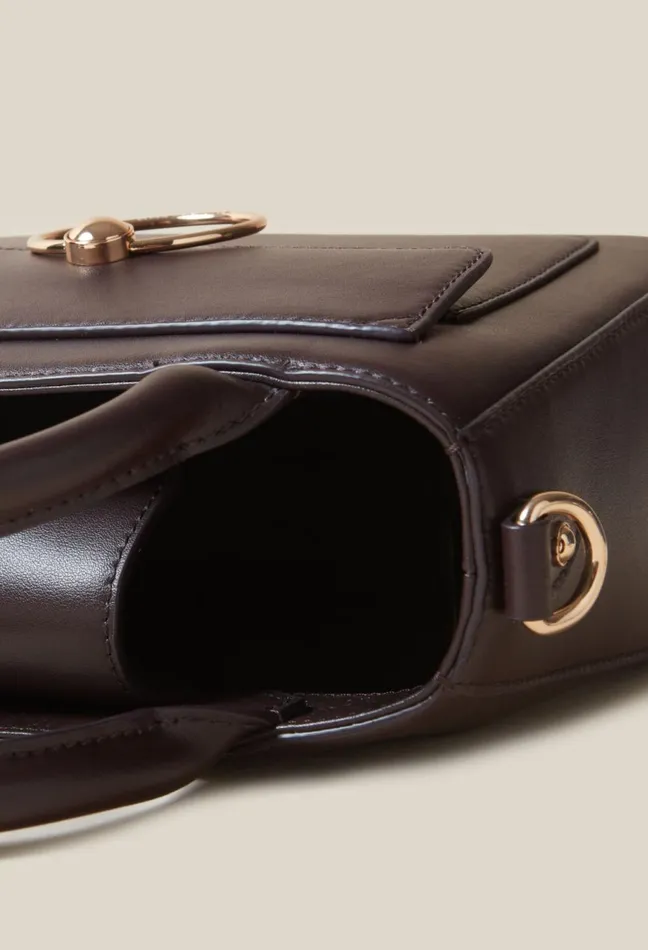 Claudie Pierlot Anouck Smooth Leather Chain Bag Brown Women Crossbody Bags Claudie Pierlot Anouck Smooth Leather Chain Bag Brown Women Crossbody Bags