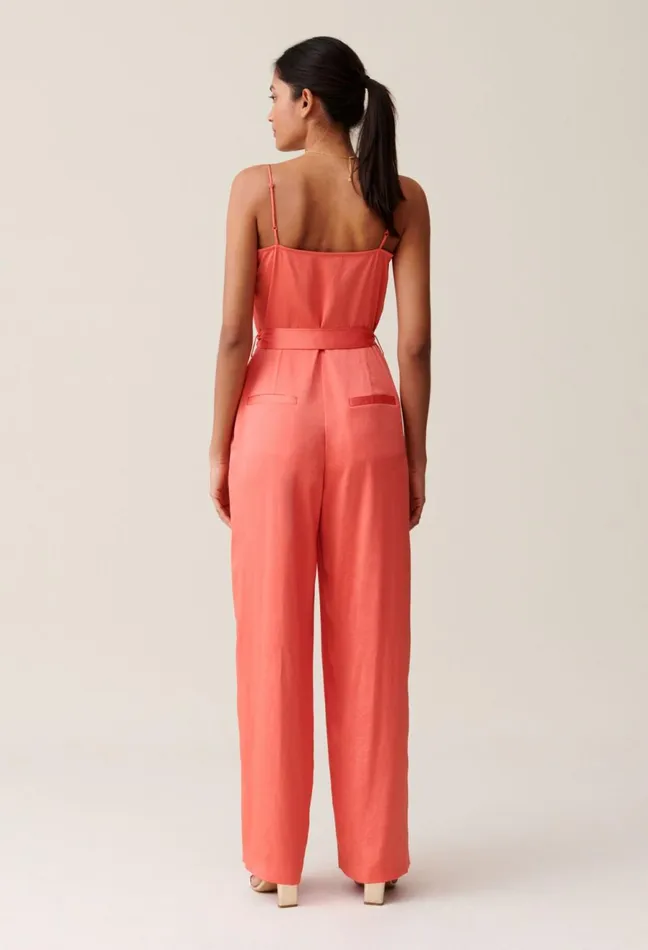 Claudie Pierlot Belted Mandarin Jumpsuit Mandarin Women Jumpsuits
