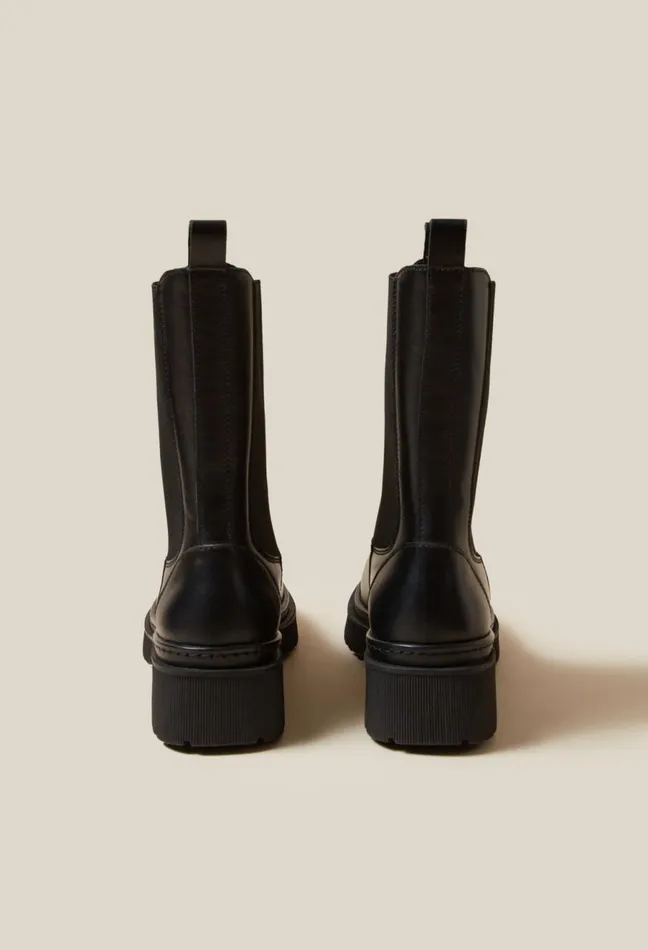 Claudie Pierlot Black Leather Chelsea Boots Women Ankle Boots Claudie Pierlot Black Leather Chelsea Boots Women Ankle Boots
