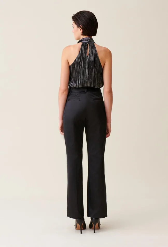 Claudie Pierlot Black Slim Satin Trousers Women Jeans And Trousers Claudie Pierlot Black Slim Satin Trousers Women Jeans And Trousers