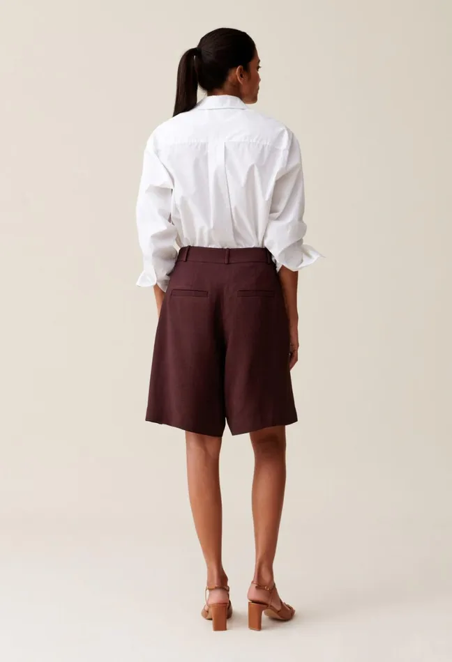 Claudie Pierlot HighWaisted Cappuccino Bermuda Cappucino Women Skirts And Shorts Claudie Pierlot HighWaisted Cappuccino Bermuda Cappucino Women Skirts And Shorts