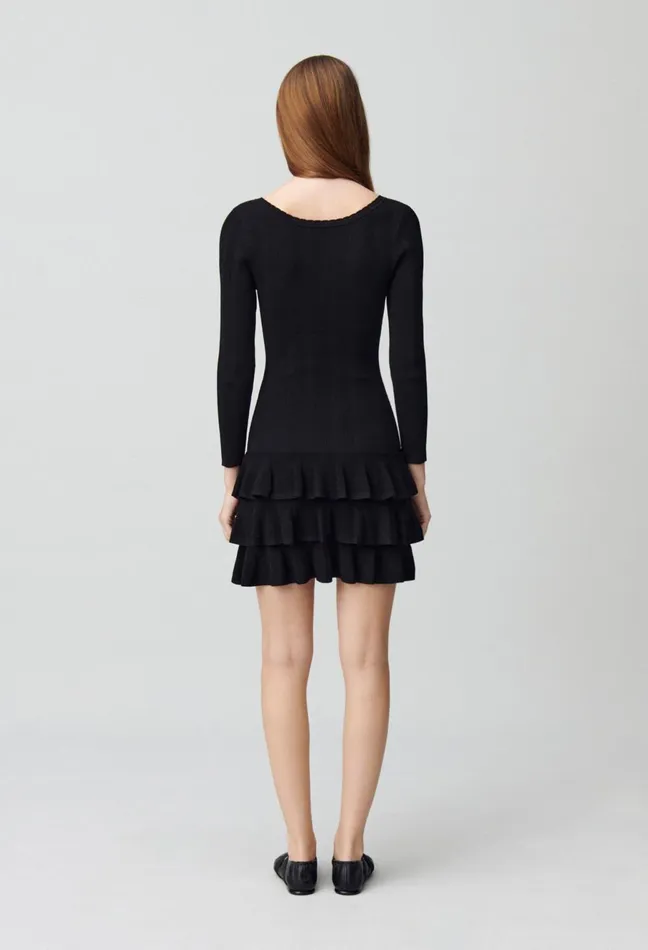 Claudie Pierlot Short FineKnit Dress Black Women Dresses