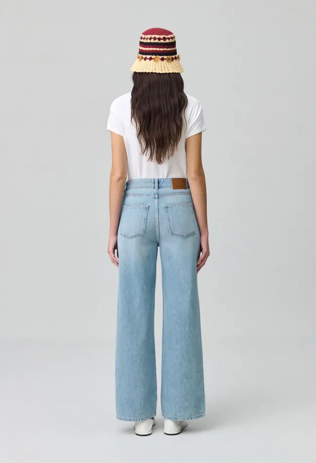 Claudie Pierlot Straight Leg Denim Jeans Denim Mid Blue Women Jeans And Trousers Claudie Pierlot Straight Leg Denim Jeans Denim Mid Blue Women Jeans And Trousers